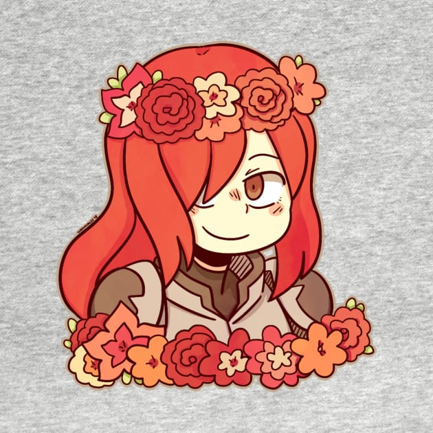 Erza Flower Crown sticker by Dragnoodles